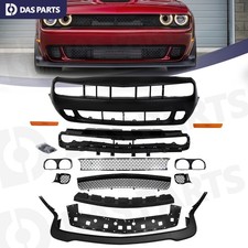 For 2015-2023 Dodge Challenger Full Front Bumper Cover Grille Lip Hellcat Style picture