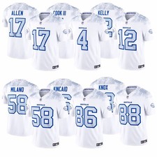 NWT Men's/Youth Bills 2025 Rivalries White Stitched Player Game Jersey++ picture