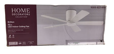 Home Decorators Britton 52 in. LED Indoor Matte White Ceiling Fan SEALED picture