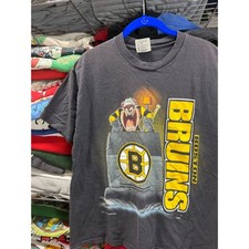 Vintage 1996 Boston Bruins Taz NHL Shirt Mens Medium League Leader Gray 90s picture