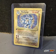 1999 Pokémon Base Set Machamp Holo Rare 8/102 WOTC Strikes Back Power LP Vintage picture