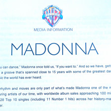 Madonna Rare Original Promo Press Sheet Something To Remember Maverick Oct 1995 picture