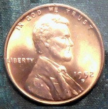 1952 D Wheat Cent BU FuLL RED BRILLIANT UNCIRCULATED Denver MANY BU DATES HERE picture