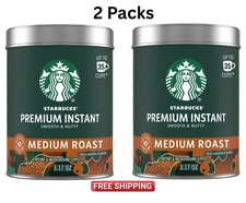 (2 Pack) Starbucks Premium Medium Roast Instant Coffee 3.17 Oz 100% Arabica Rich picture