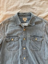 J.Crew Men's Light Wash Denim Work Shirt, Size M — Two Pocket picture