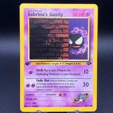 Pokemon Sabrina's Gastly 96/132 - 1st Edition Gym Challenge NM Vintage 2000 WotC picture