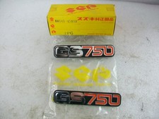 NOS OEM 1977 Suzuki GS750 Side Cover Emblems GS 750 Vintage 68141-45000 picture