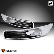 Fits 2006-2012 Chevy Impala Chrome Fog Light Covers Lights Lamps Trim Left+Right picture