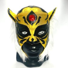 Wrestling Tiger Mask Semi-Professional Grade Mask  Faux White Hair タイガーマスク picture