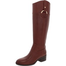 Alfani Womens Bexleyy Leather Tall Riding Boots Brown 9 Medium (B,M) picture