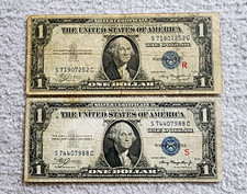 Set Of 1935 A Experimental Silver Certificates R And S Notes. picture