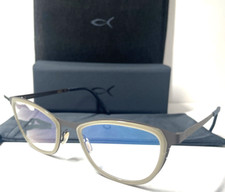 NEW BLACKFIN GLEN COVE BF 791 COL.663 BEIGE ON GREY AUTHENTIC EYEGLASSES  52-19 picture