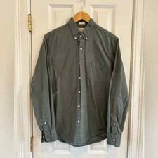 J Crew Classic Fit Broken-In Organic Cotton Oxford Shirt GREEN ~ NEW,  M/L picture