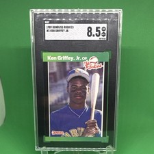 1989 DONRUSS ROOKIES KEN GRIFFEY JR. BASEBALL RC #3 SGC 8.5 picture