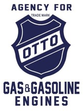Agency for Otto Gas & Gasoline Engines NEW Metal Sign: 12x16