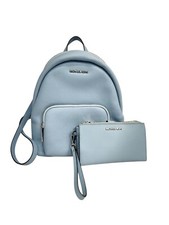 Michael Kors Jaycee Medium Logo Jacquard Backpack Vista Blue New Sealed picture