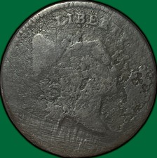 1797 Liberty Cap Half Cent Fair FA Coin, Corrosion #41224 picture