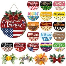 Vicenpal 22 Pcs Interchangeable Welcome Sign for Front Door with 17 Magnetic picture