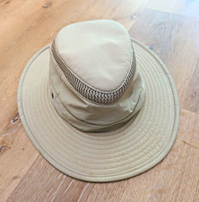 Vintage Tilley Endurables Airflo Hat Khaki Made in Canada Wide Brim Hiking 7 5/8 picture