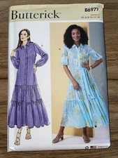 Butterick Pattern B6977 Misses' Sash & Loose Fitting Tiered Dress UNCUT SZ 6-14 picture