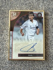 2025-26 Museum Collection UEFA Framed Ruby /75 Raul Raúl Auto Madrid picture