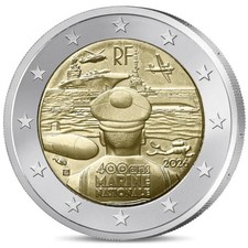 2026 France € 2 Euro Uncirculated UNC Coin - French Navy 400 Years picture