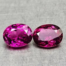 Natural Pink Tourmaline 1.44 Ct. 2 Pcs Oval Shape 6.4 x 5 Mm. Unheated Gemstone picture
