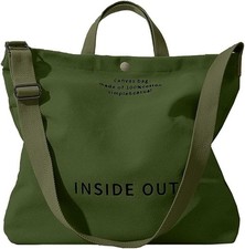 Canvas Tote Bag For Women Crossbody Handbag with Adjustable Strap and Coin Purse picture