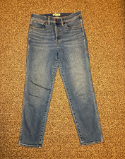 Madewell Women’s High-Rise Slim Straight Stretch Medium Wash Denim Jeans picture
