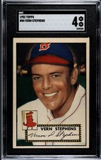 1952 TOPPS VERN STEPHENS #84 SGC 4BOSTON RED SOX. Sharp card for grade picture