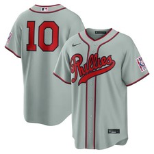 Philadelphia Phillies #10 J.T. Realmuto Gray 2026 Field of Dreams Stadium - Men' picture