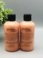 2~Philosophy Praline Crunch Shampoo, Shower Gel & Bubble Bath 6 oz SEALED picture