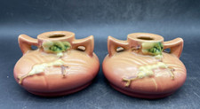 Roseville Vintage Art Pottery Snowberry Ceramic Candle Holders 1947 1CS1 picture