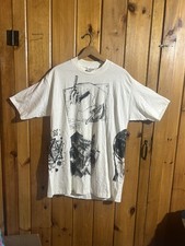 Vintage 1988 M.C. Escher All Over Print Psychedelic T-Shirt Large Rare Grail picture