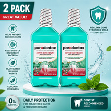 2X Parodontax Active Gum Health Mouthwash, Antiplaque & Antigingivitis,16.9 Oz picture