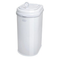 Ubbi Pet Waste Pail, White | Odor-Locking Cat Litter Disposal System, Stainless picture