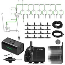 VIVOSUN Self Watering Hose Kit Automatic Drip Irrigation 16 Emitter A10 Control picture