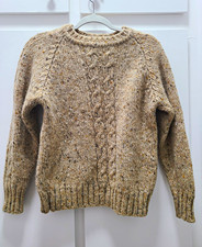 Vintage L.L Bean Genuine Donegal Speckle Cable Knit Sweater Size 36 or Modern M picture