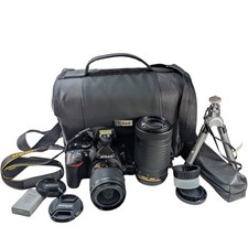 Nikon D3500 DSLR 24.2MP 18-55mm 70-300mm Dual Lens Kit 3,926 Shots Excellent picture