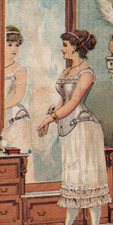 1870s-80s Metamorphic Bortree Duplex Jackson Corset Lovely Ladies #5Z picture