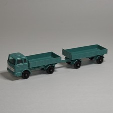 Vintage 1967 Lesney Matchbox - Mercedes-Benz Truck #1 and Trailer #2 - Turquoise picture