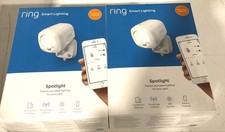 LOT OF 2 Ring Smart Lighting White Motion Outdoor LED Spotlight Battery picture