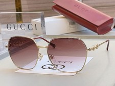 Gucci GG 0882SA 001 Gold Metal Oversized Sunglasses 60-16-145 picture