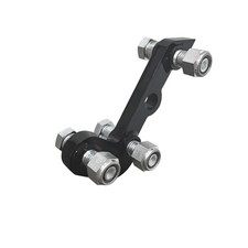 Single L-shaped bracket Part For Mini Excavator Three Holes Hydraulic Clip Thumb picture
