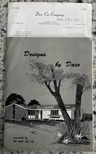 Vintage 1959 8- MCM Home Plan Sheets DACO Homes Independence MO Specs Letter picture