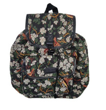Vintage Bob Timberlake Backpack Birds Floral Women Travel Luggage Carry On Cloth picture