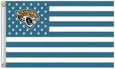 Jacksonville Jaguars Americana Logo Flag 3x5- With Grommets Lawerence picture