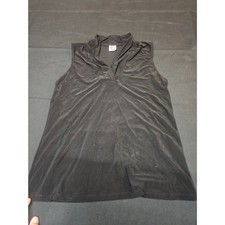 Anne Klein Women's Black Sleeveless Cowl Neck Top picture