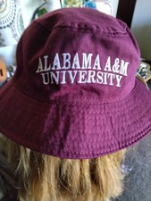 VTG Alabama A&M University Bucket Hat NWT Maroon USA Made University Square picture