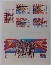 RARE Skybox TEAM USA BASKETBALL Mark & See sheet, Michael Jordan on team card picture